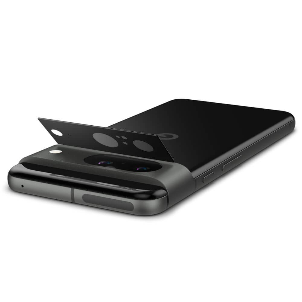 Стъклен Протектор за Камерата на Google Pixel 8, Spigen Optic Cam Glass 2бр., Черен (6)