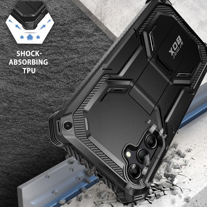 Противоударен Калъф за Samsung S23 FE, Supcase Iblsn ArmorBox, Черен (4)