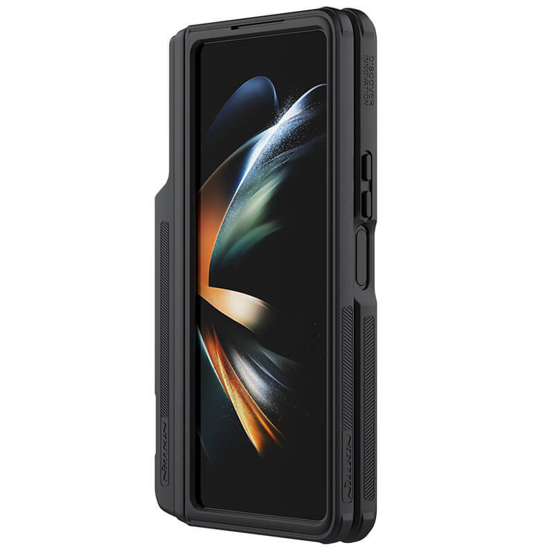 Калъф с S Pen Поставка за Samsung Z Fold 4, Nillkin Super Frosted Shield Armor Case, Черен (5)