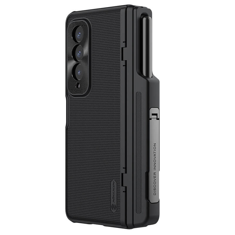 Калъф с S Pen Поставка за Samsung Z Fold 4, Nillkin Super Frosted Shield Armor Case, Черен (4)