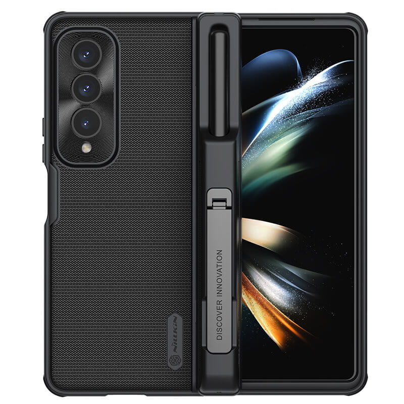 Калъф с S Pen Поставка за Samsung Z Fold 4, Nillkin Super Frosted Shield Armor Case, Черен