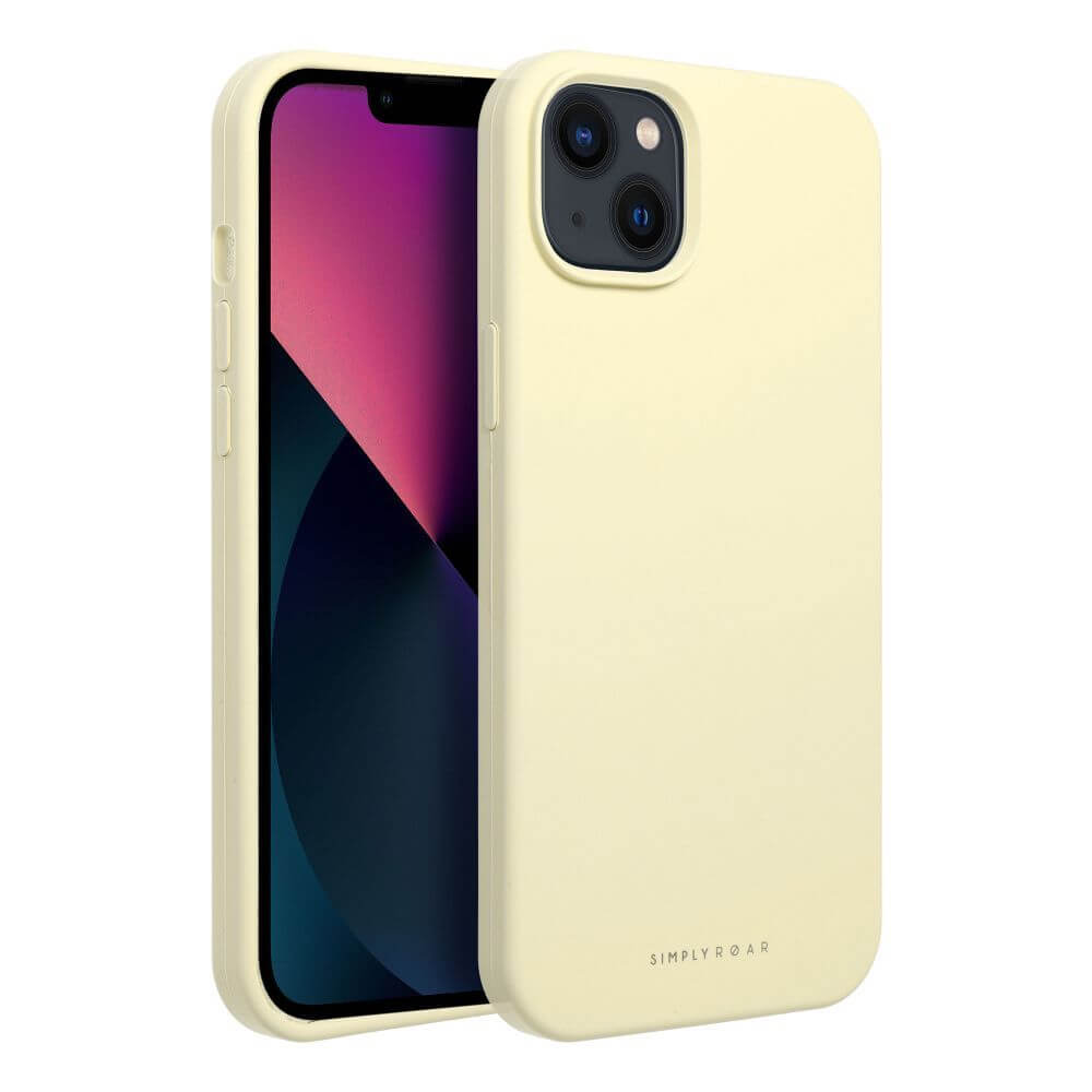 Силиконов Калъф за iPhone 13, Roar Cloud-Skin Case, Жълт (2)