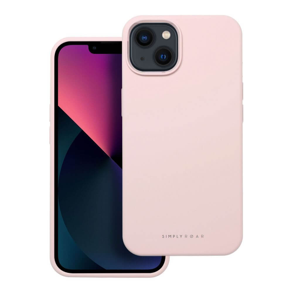 Силиконов Калъф за iPhone 13, Roar Cloud-Skin Case, Розов