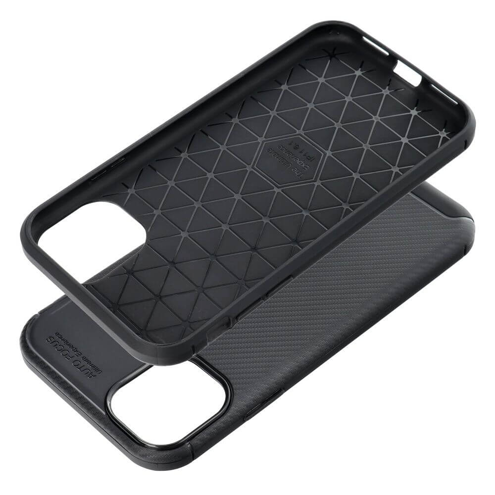 Силиконов Калъф за iPhone 11, New Carbon Case, Черен (2)