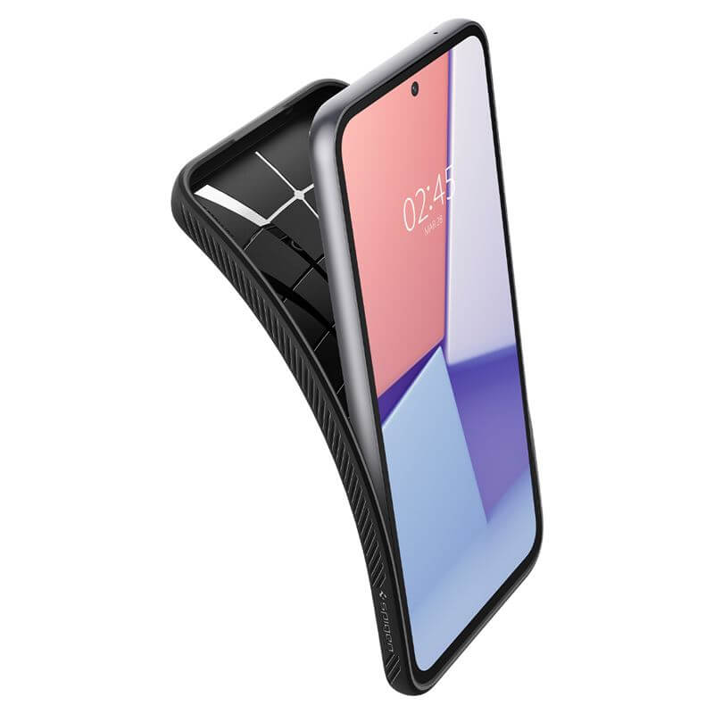 Противоударен Силиконов Калъф за Samsung S23 FE, Spigen Liquid Air Case, Черен (4)