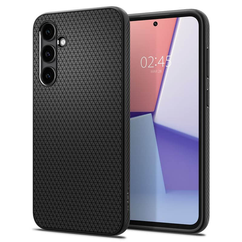 Противоударен Силиконов Калъф за Samsung S23 FE, Spigen Liquid Air Case, Черен