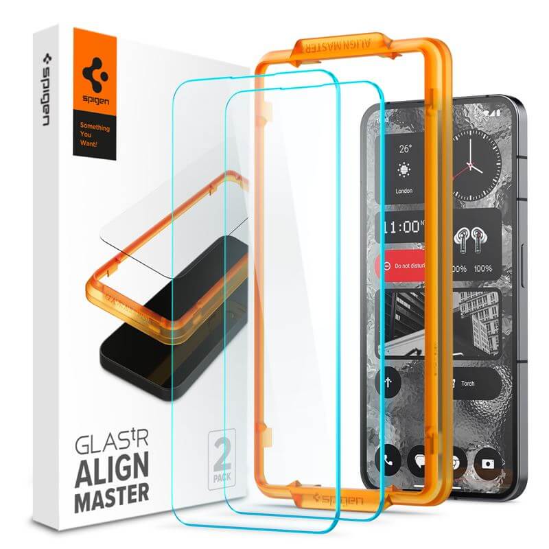 Стъклен Протектор за Nothing Phone 2, Spigen Align Master Glass Tr 2бр., Прозрачен