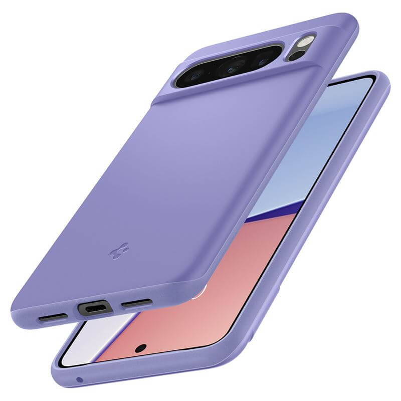 Противоударен Калъф за Google Pixel 8 Pro, Spigen Thin Fit Case, Лилав (3)