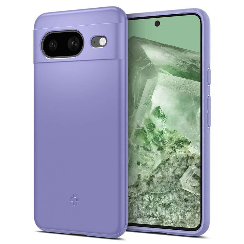 Противоударен Калъф за Google Pixel 8, Spigen Thin Fit Case, Лилав