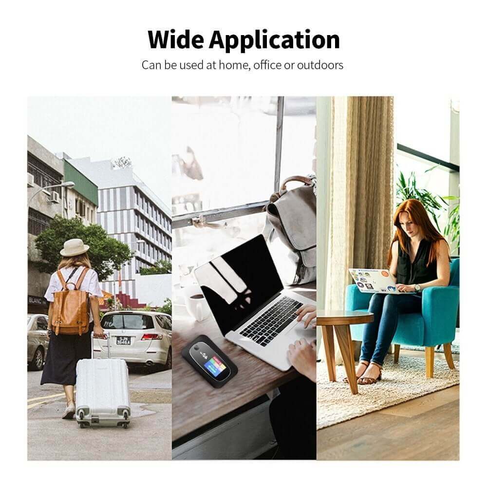 Преносим Рутер за Мобилен Интернет (Бисквита), GKK Wi-Fi 4G, Черен (6)