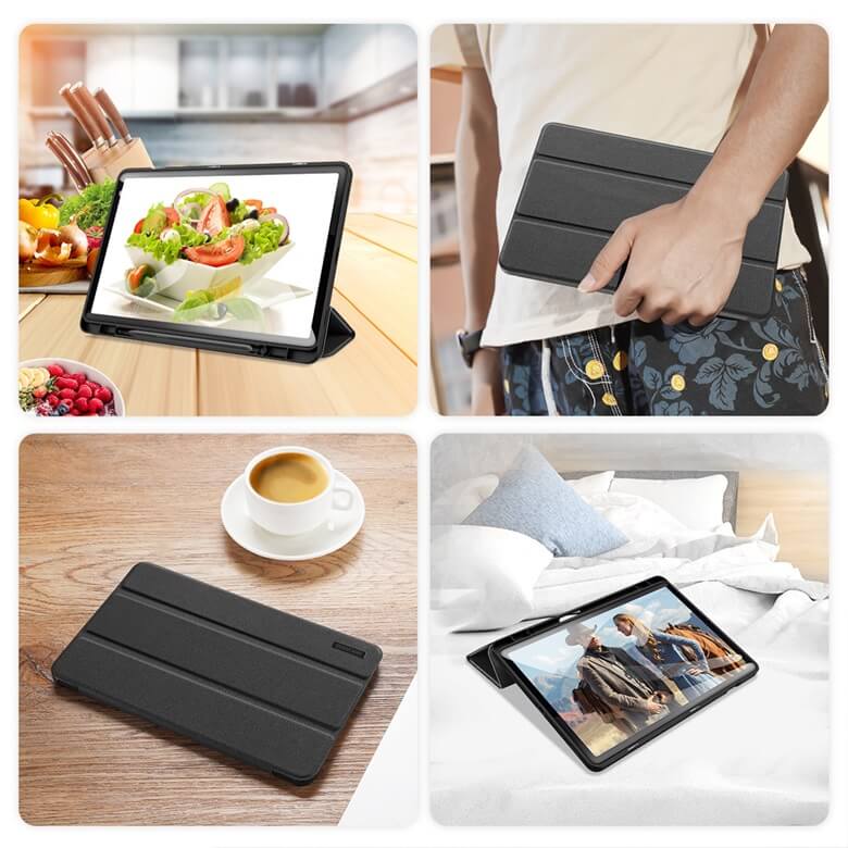 Калъф с Pen Поставка за Samsung Tab A11 Plus/ A9 Plus 11", Dux Ducis Toby Case, Черен (7)