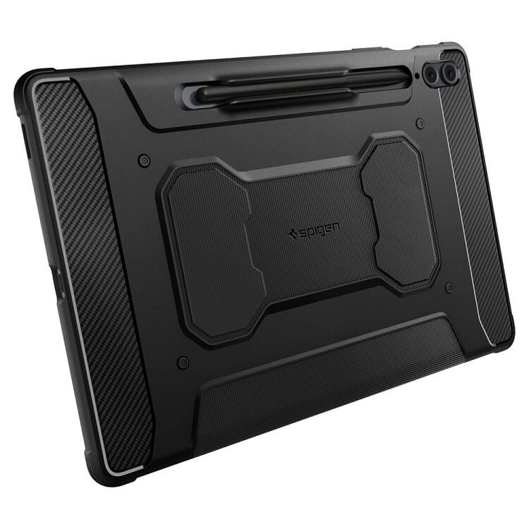 Противоударен Калъф за Samsung Tab S9 FE Plus, Spigen Rugged Armor Pro Case, Черен (6)