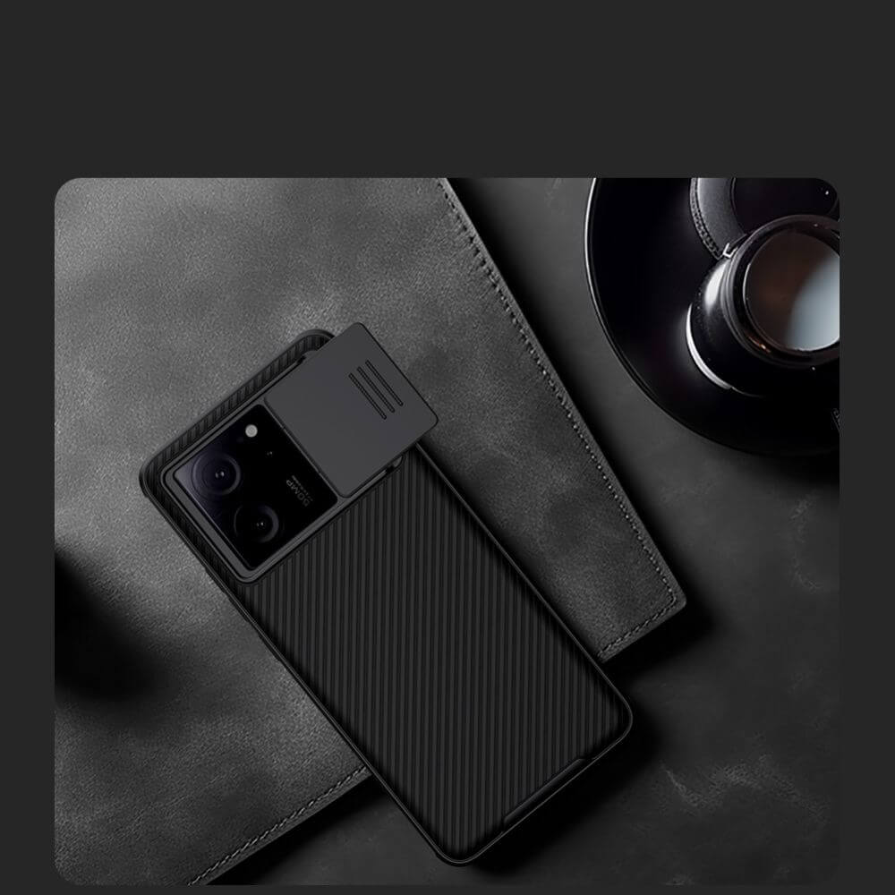 Калъф с Плъзгач за Камера за Xiaomi 13T/ Pro, Nillkin CamShield Case, Черен (5)