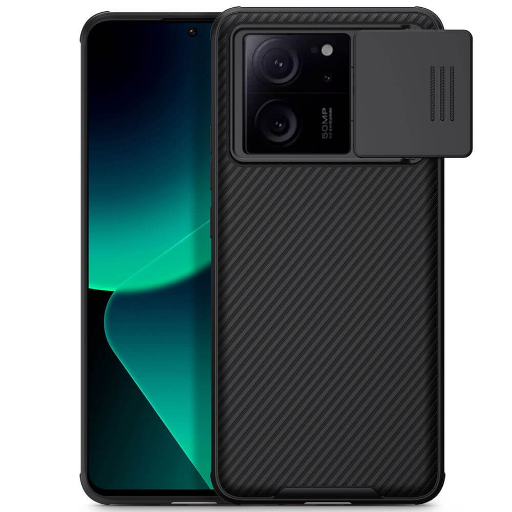 Калъф с Плъзгач за Камера за Xiaomi 13T/ Pro, Nillkin CamShield Case, Черен