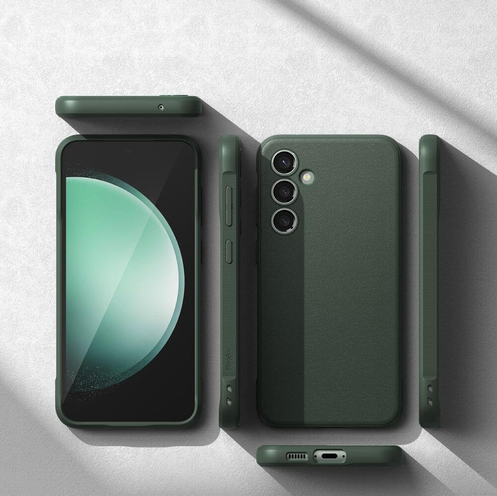 Противоударен Силиконов Калъф за Samsung S23 FE, Ringke Onyx Case, Зелен (6)