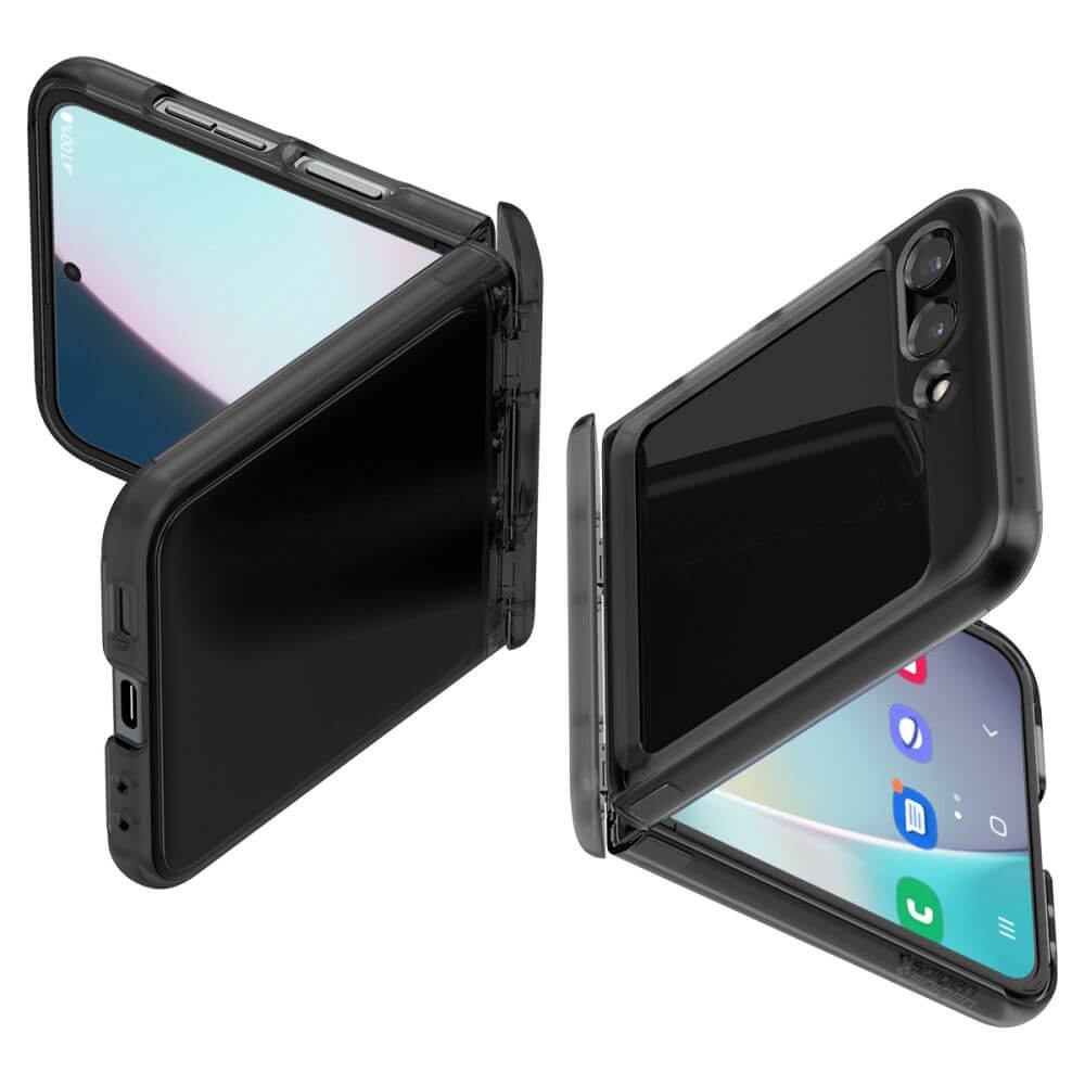 Матов Калъф с Предпазител за Samsung Z Flip 5, Spigen Thin Fit Pro Case, Черен