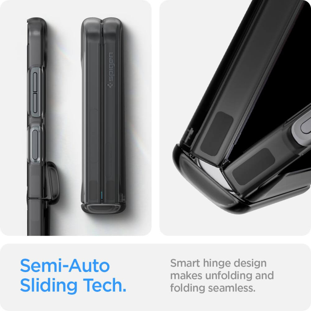 Матов Калъф с Предпазител за Samsung Z Flip 5, Spigen Thin Fit Pro Case, Черен (11)