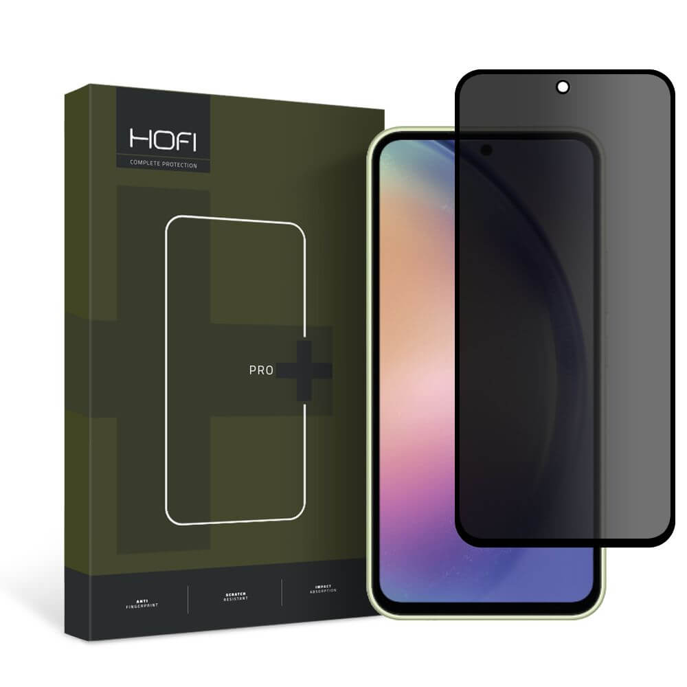 Затъмняващ Протектор за Samsung S23 FE, Hofi Privacy Anty-Spy Glass, Черен