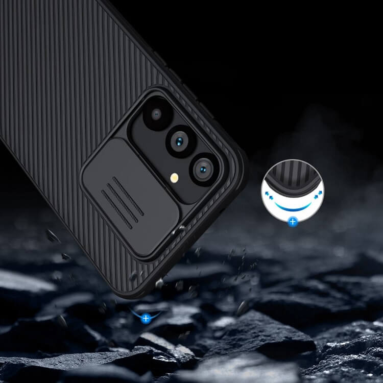 Калъф с Плъзгач за Камера за Samsung S23 FE, Nillkin CamShield Case, Черен (5)