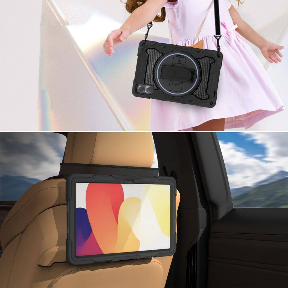 Калъф с Дръжка за Xiaomi Redmi Pad SE 11, Tech-Protect Solid360 Case, Черен (4)