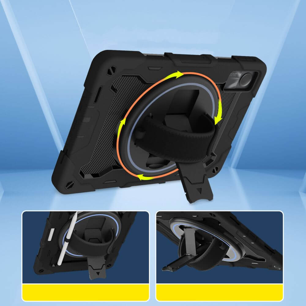 Калъф с Дръжка за Xiaomi Redmi Pad SE 11, Tech-Protect Solid360 Case, Черен (6)