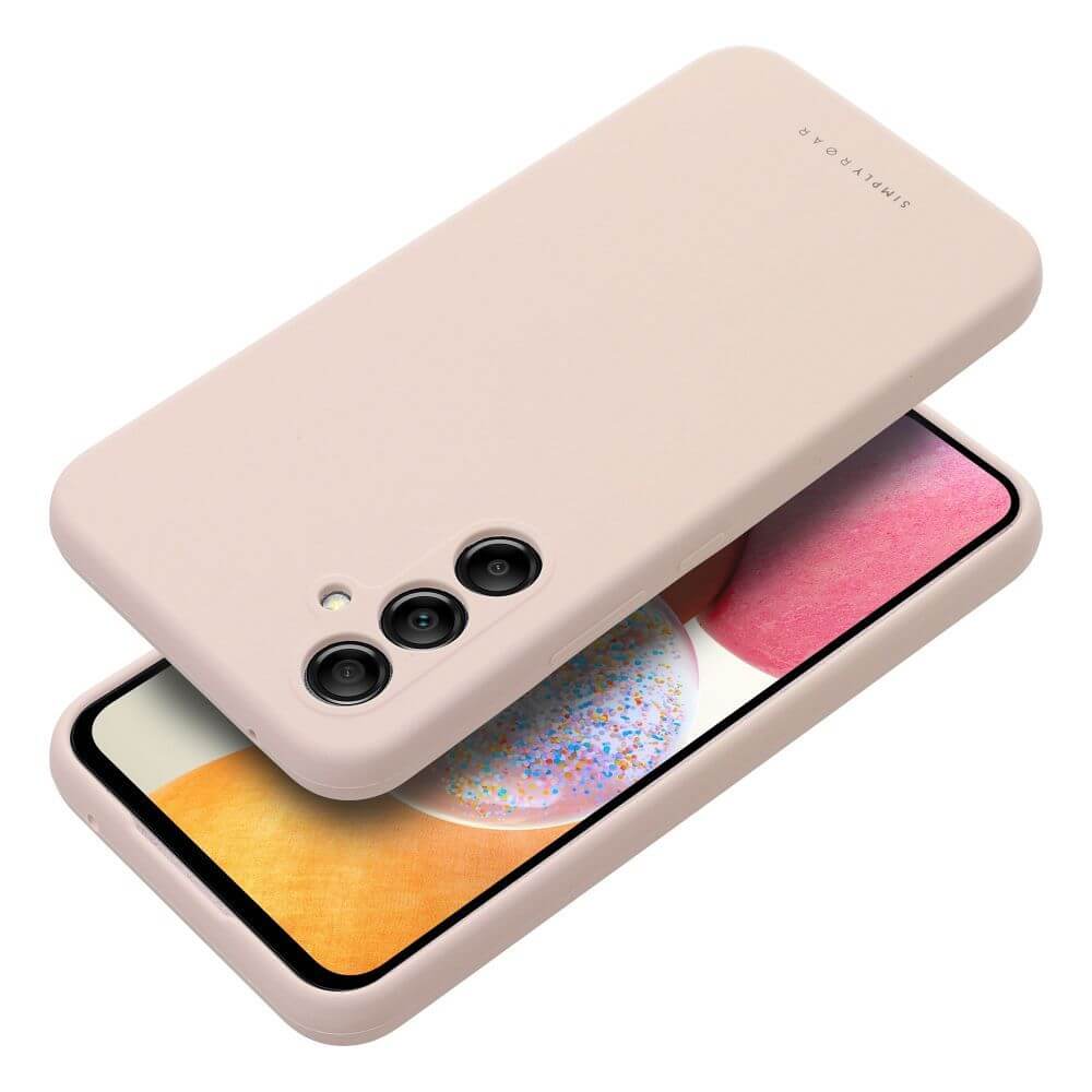 Силиконов Калъф за Samsung A14, Roar Cloud-Skin Case, Розов (3)