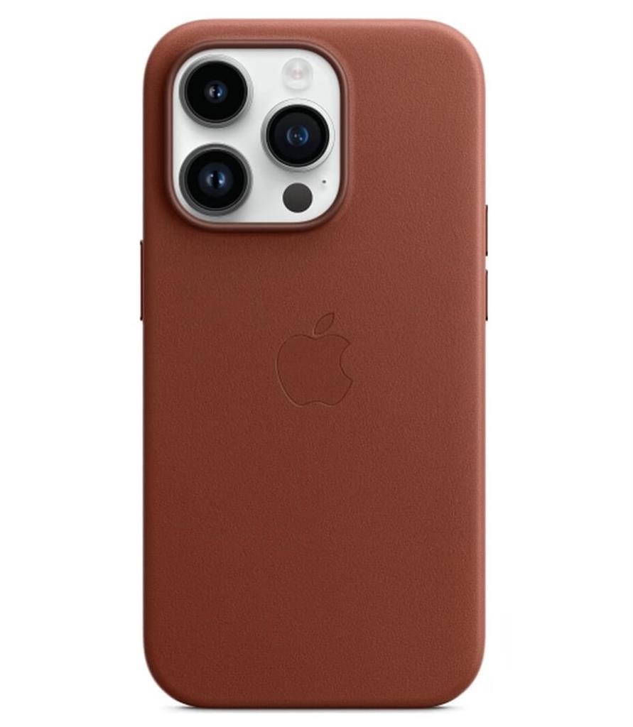 Оригинален Кожен Калъф за iPhone 14 Pro Max, Leather Magsafe Case MPPQ3ZM/A, Кафяв
