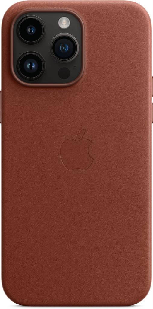 Оригинален Кожен Калъф за iPhone 14 Pro Max, Leather Magsafe Case MPPQ3ZM/A, Кафяв (4)