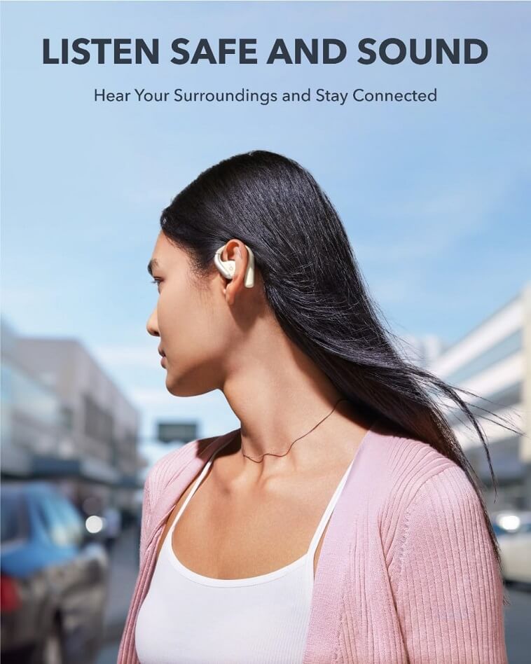 Безжични Слушалки, Anker Soundcore AeroFit A3872G21 Bluetooth, Бял (3)