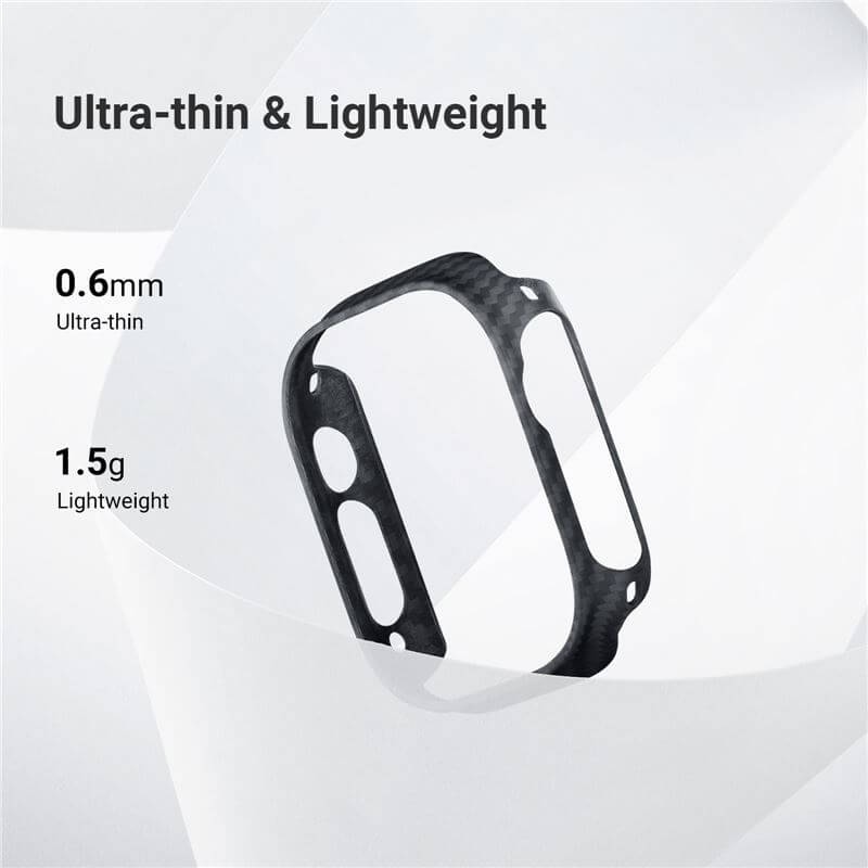 Карбонов Калъф за Apple Watch Ultra 49mm, Pitaka Air Case, Черен (9)
