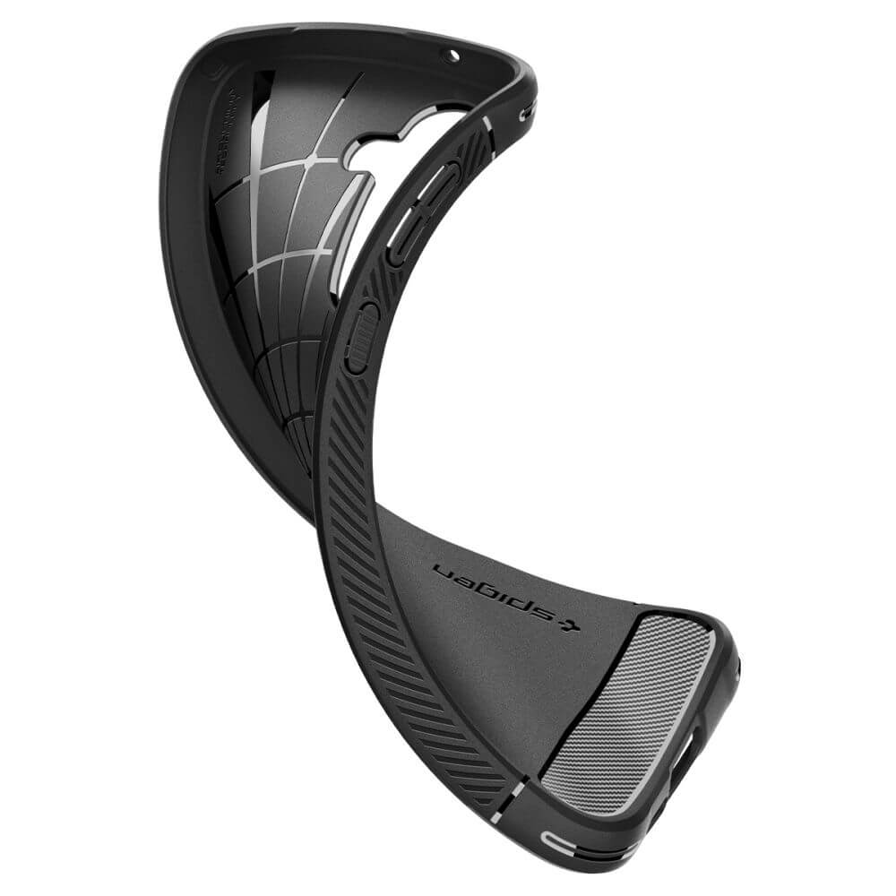 Противоударен Силиконов Калъф за Samsung A55, Spigen Rugged Armor Case, Черен (9)
