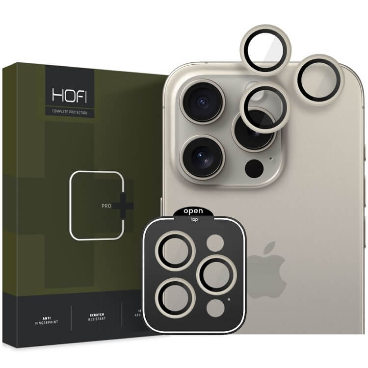 Протектор за Камерата на iPhone 15 Pro, Hofi CamRing Glass, Сив