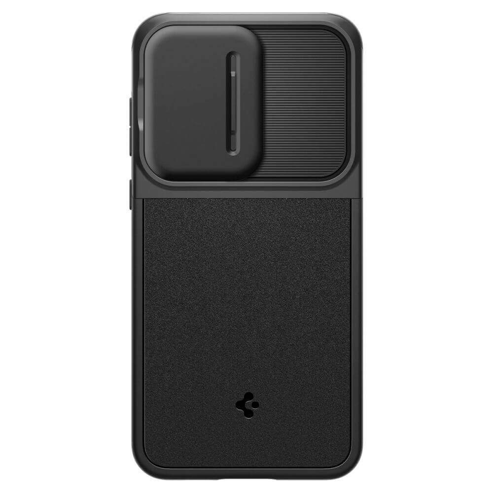 Калъф с Камерен Предпазител за Samsung A55, Spigen Optik Armor Case, Черен (3)