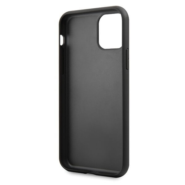 Луксозен Кожен Калъф за iPhone 11 Pro, Guess 4G Gliter Case, Черен (6)