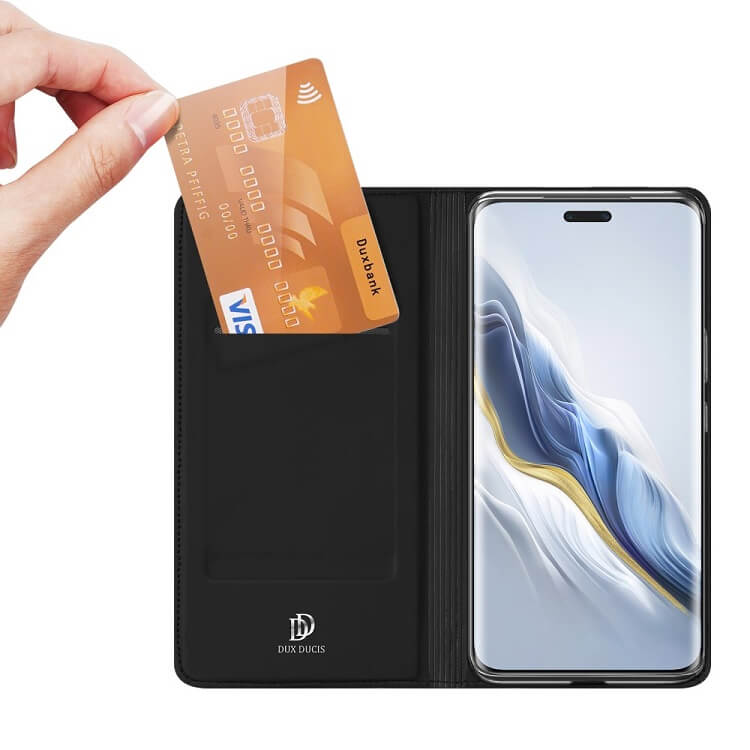 Кожен Калъф за Honor Magic 6 Pro, Dux Ducis Skin Pro Book Case, Черен (3)