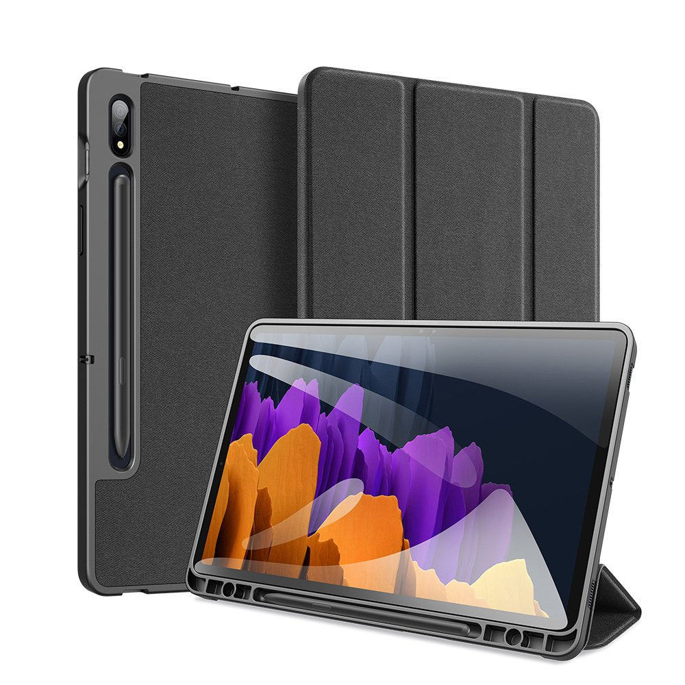 Калъф с Pen Поставка за Samsung Tab S8/S7 11", Dux Ducis Domo Case, Черен