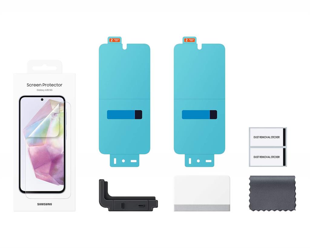 Оригинален Протектор за Samsung A35, Screen Folio Glass EF-UA356CTEGWW, Прозрачен (2)
