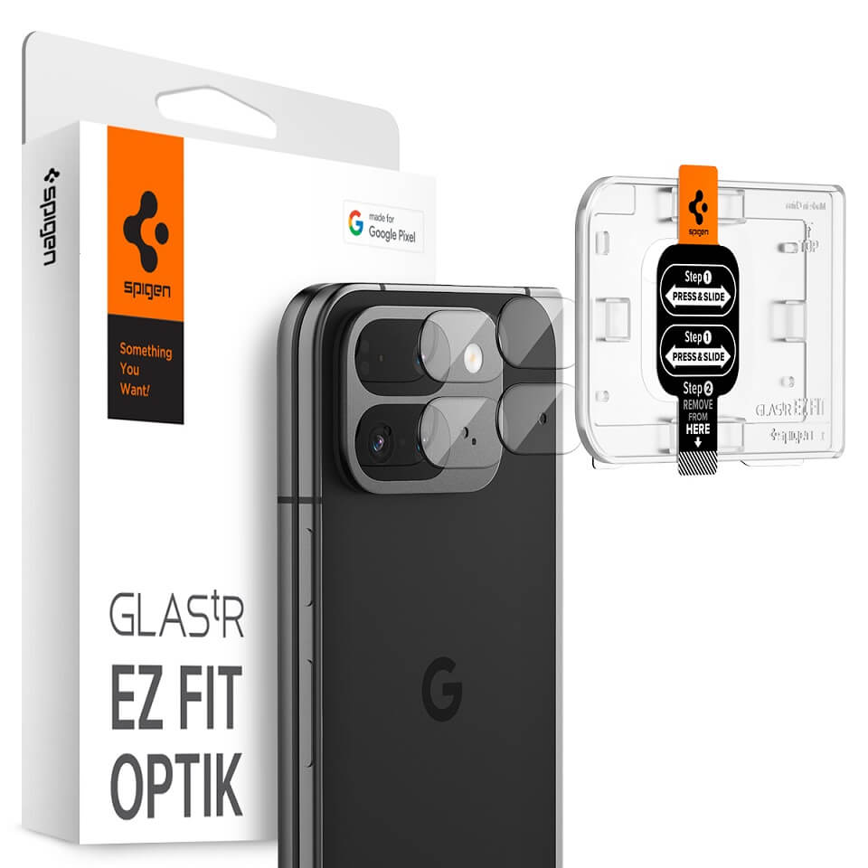 Протектор за Камерата на Google Pixel 9 Pro Fold, Spigen EZ Fit Cam Glass 2бр., Прозрачен