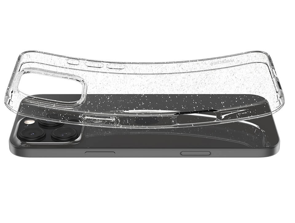 Блестящ Калъф за iPhone 16 Pro Max, Spigen Liquid Crystal Glitter Case, Прозрачен (6)