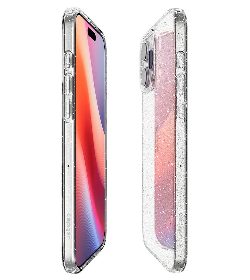 Блестящ Калъф за iPhone 16 Pro Max, Spigen Liquid Crystal Glitter Case, Прозрачен (7)