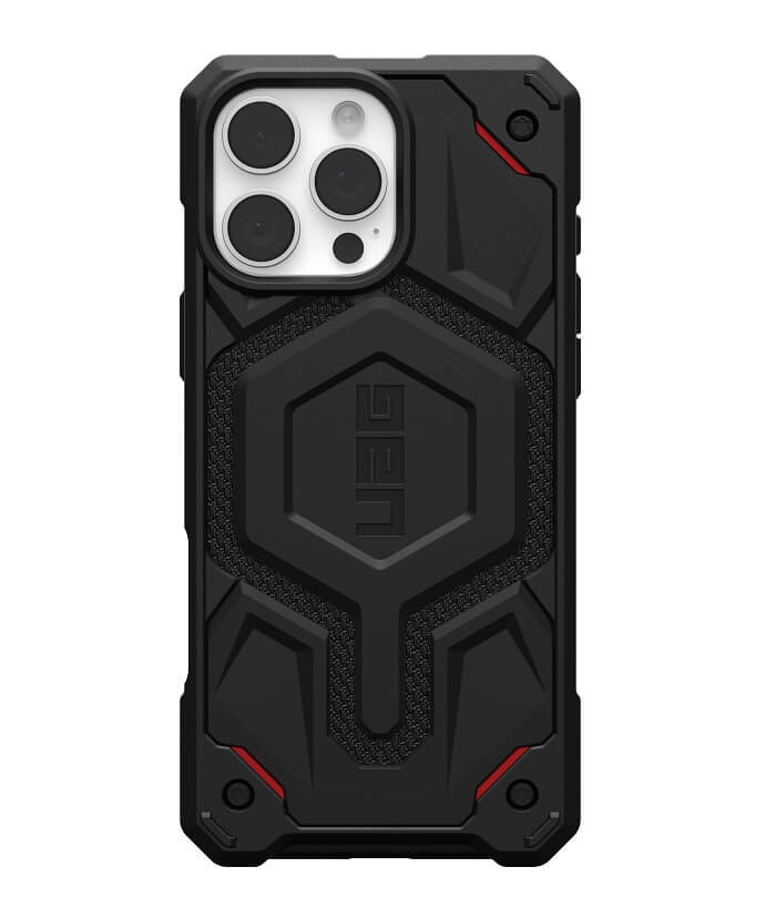 MagSafe Противоударен Калъф за iPhone 16 Pro, UAG Monarch Pro Kevlar Case, Черен
