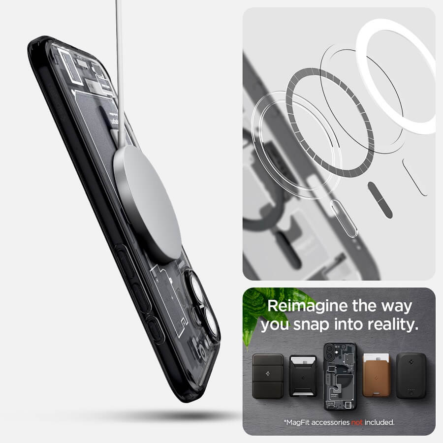 Magsafe Калъф за iPhone 16, Spigen Zero One Ultra Hybrid Case, Черен (10)