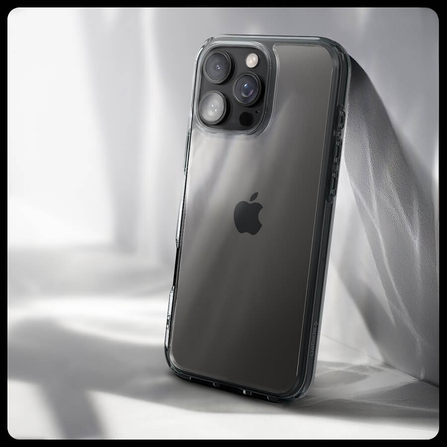Противоударен Калъф за iPhone 16 Pro Max, Spigen Ultra Hybrid Case, Сив (9)