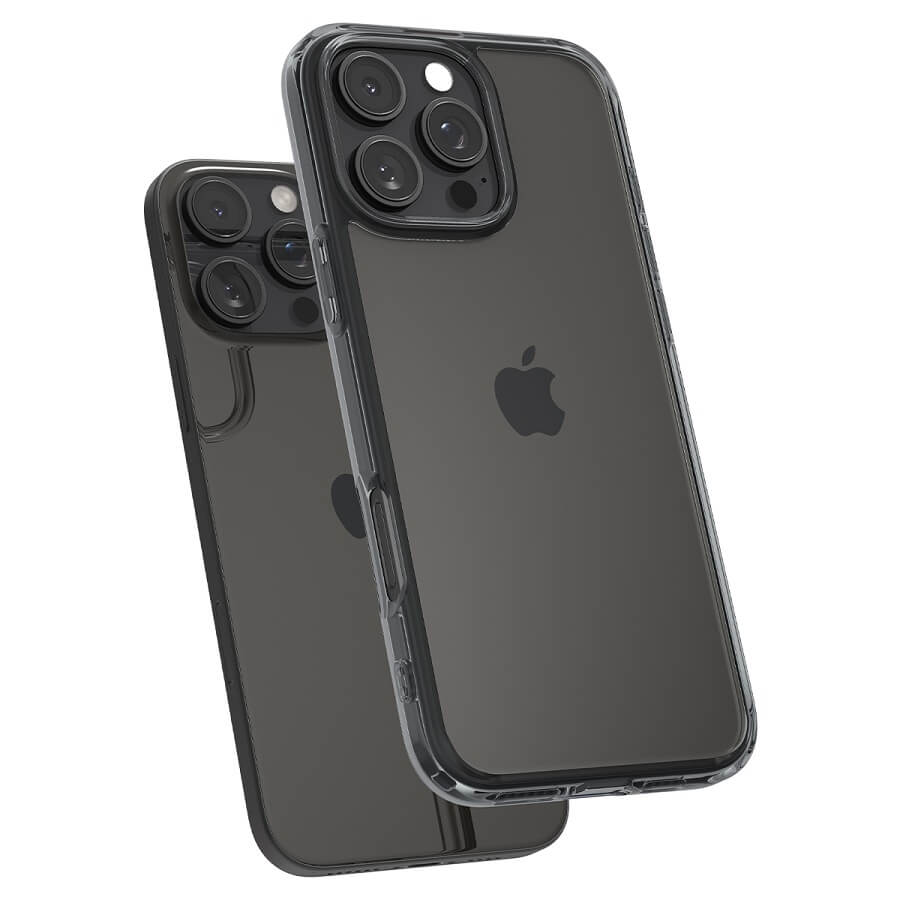 Противоударен Калъф за iPhone 16 Pro Max, Spigen Ultra Hybrid Case, Сив (5)