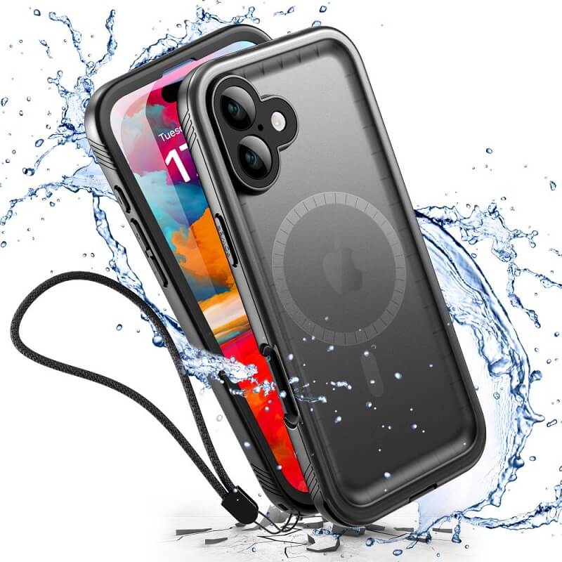 Magsafe Водоустойчив Калъф за iPhone 16, Tech-Protect ShellBox IP68 Case, Черен (4)