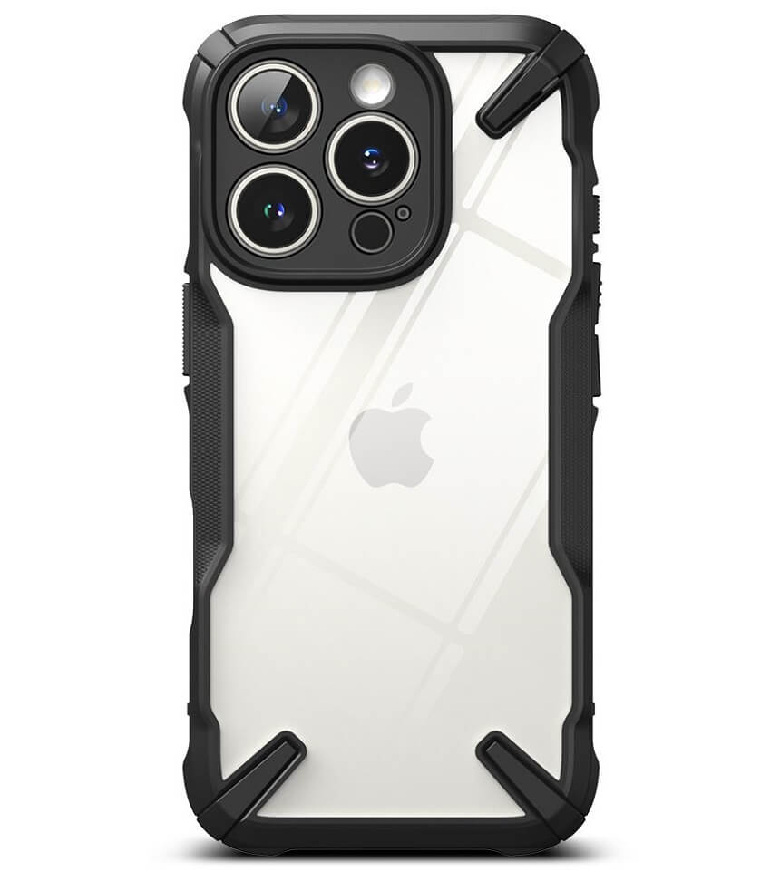 Противоударен Калъф за iPhone 16 Pro, Ringke Fusion X Case, Черен (3)