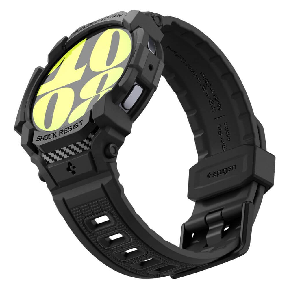 Калъф с Каишка за Samsung Watch 7 44 mm, Spigen Rugged Armor Pro Case, Черен (4)