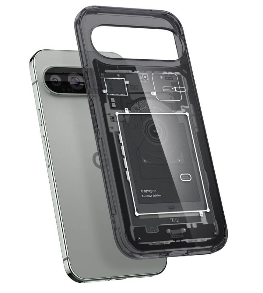 Хибриден Калъф за Google Pixel 9 Pro XL, Spigen Zero One Ultra Hybrid Case, Черен (5)