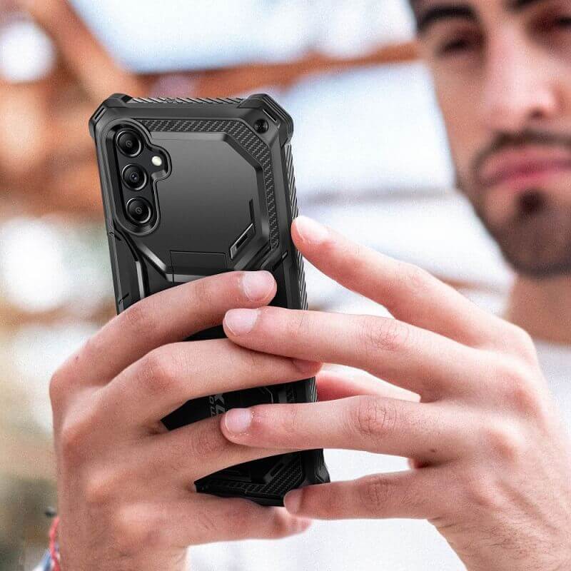 Противоударен Калъф за Samsung A55, Supcase Iblsn ArmorBox, Черен (7)
