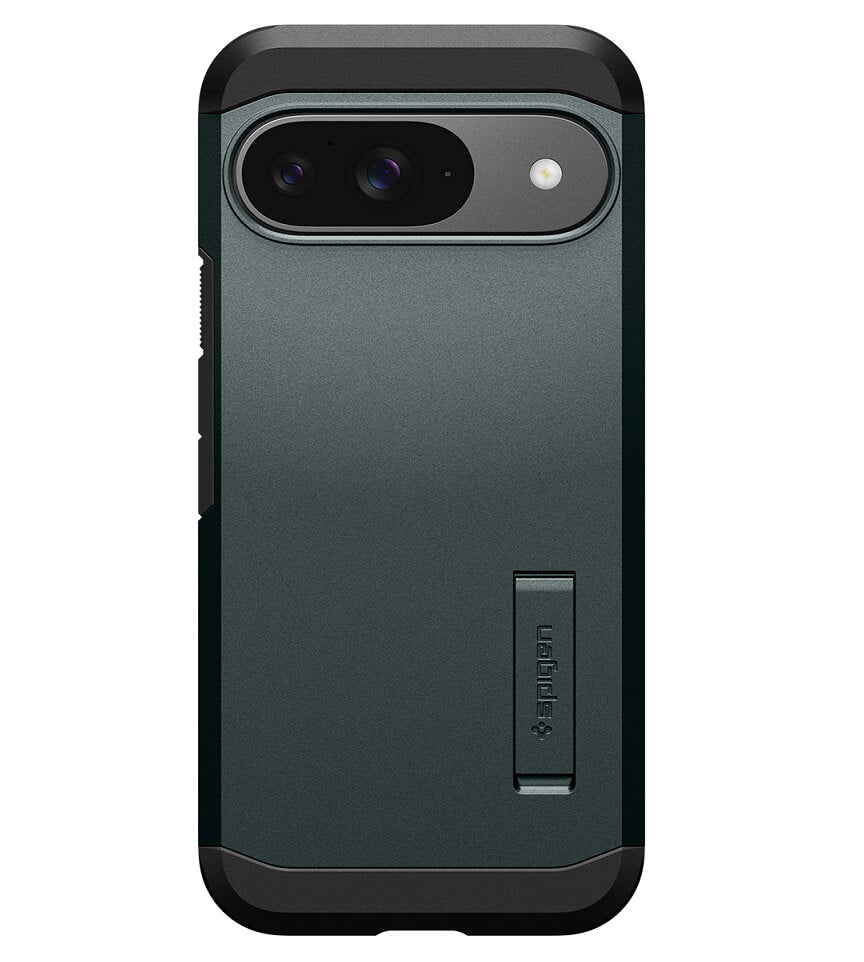 Калъф с Поставка за Google Pixel 9 Pro/ 9, Spigen Tough Armor Case, Зелен (2)